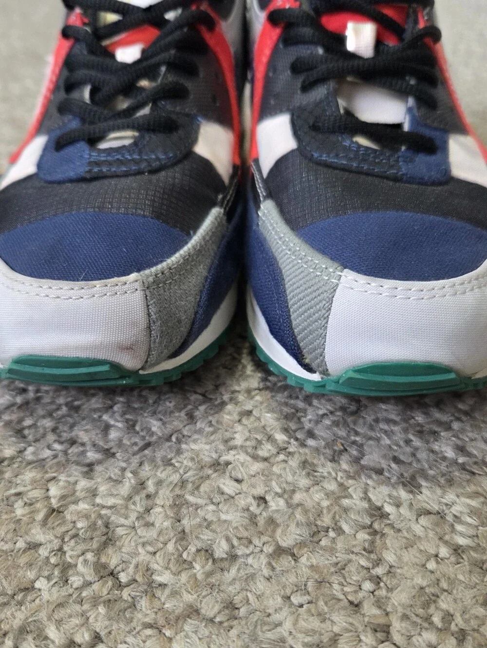Nike Air Max 90 QS Legacy Patchwork Shoes Women’s SZ 8.5 College Navy DJ4878 400